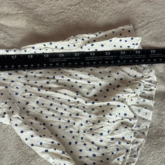 Free People Intimately Free Ivory Makin Waves Bell Sleeve Cream Blue bodysuit M - Picture 10 of 12